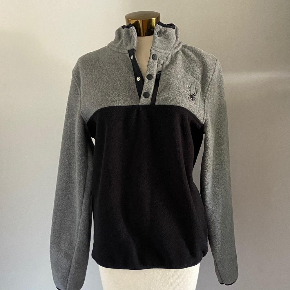 🎉FINAL PRICE🎉 Spyder Gray Black Pullover Fleece Men’s Medium